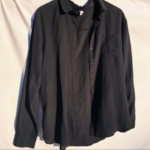 Old Navy Black Button Up Collared Shirt